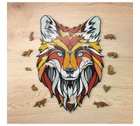 EWA Eco-Wood-Art - Scatola di legno Fuchs L - Puzzle in legno colorato per ragaz