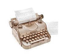 EWA Eco-Wood-Art - “TYPEWRITER” - Puzzle 3D in legno - Rompicapo per adulti e adolescenti - da montare senza colla - 453 pezzi