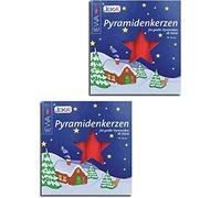 Ewa-Jeka Candele a piramide 17 x 100 mm (36 pezzi, rosso)