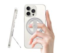 EWA MagOne 3rd Gen [Compatibile con MagSafe] Supporto per telefono cellulare con anello elastico per le dita, anello interno rotante,supporto magnetico rimovibile, per iPhone 16, 15, 14, 13,12-Argento