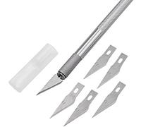 EWANTO 50 bisturi con 250 lame di ricambio e tappo di protezione per lavori fai da te, coltello da intaglio fai da te, coltello per hobby, bisturi, set per fai da te, manico antiscivolo