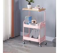EWDHJK Carrello portaoggetti multistrato da pavimento for uso domestico, con tubi spessi e forte capacità di carico. multifunzionale compatto salvaspazio(Pink)