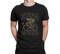 EWDrtuiTG Kona Bike Bicycle T-Shirts for Men Crewneck 100% Cotton T Shirt MTB Mountain Bike Tees Summer Tops Black M
