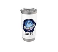 Ewe-F-O Divertente gioco di parole UFO Bicchiere termico in acciaio inox doppia parete
