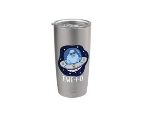 Ewe-F-O Divertente gioco di parole UFO Bicchiere termico in acciaio inox doppia parete