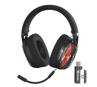 EWEADN x ATTACK SHARK L60 LIGHTSPEED Cuffie da Gioco, Cablata/2.4G/Bluetooth, Ultra-light Cuffia Wireless Multipiattaforma per Gioco e Mobile, Microfono Staccabile, Volume Stereo per PC/Phone-Nero