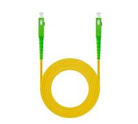 Ewent 20 Metri Cavo Fibra Ottica SC/APC per SC/APC Simplex Monomodale 9/125, G.657A2, LSZH, Compatibile con Tim Fibra, Vodafone Fibra, Wind Fibra e Tre Fibra etc, Giallo/Verde 20M
