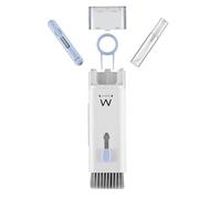 Ewent 7 in 1 Kit Pulizia Multifunzione, per Tastiera, AirPods, Smartphone, Tablet, Schermo PC, Fotocamera - Spazzola Retrattile, Spray Vuoto, Penna per Auricolari, Anello Estrai-Tasti