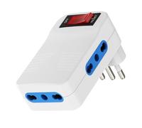 EWENT ADATTATORE ELETTRICO 3 PRESE CON SPINA ITALIANA 10A EW1188 NEW