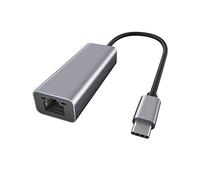 Ewent Adattatore Ethernet USB C Gigabit 1000Mbps, Scheda di rete LAN Tipo USB- C a RJ45 per PC, Mac, iPad Pro 2020 Huawei Matebook, alluminio