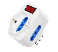 Ewent Adattatore Multipresa Tripla, con protezione sovraccarico ed interruttore