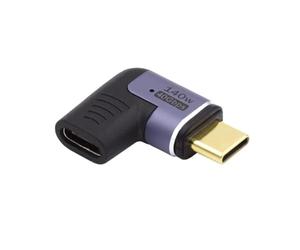 Ewent Adattatore USBC Magnetico, Connettore a 90° Magnetico USB C Maschio a Femmina C, 40 Gbps USB4, PD 140W, Video 8K60Hz, per MacBook, iMac/iPad,Switch,Notebook,Tablet,iPhone 14 e dispositivi USB C