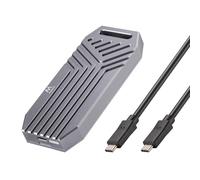 Ewent Box Esterno USB4 40 Gbps per SSD NVMe M.2, Custodia Alluminio con Dissipazione Calore USB-C, Senza Attrezzi, Supporto UASP&TRIM, M-Key&M+B-Key 2230-2242-2260-2280, Plug&Play Windows macOS Linux