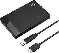 Ewent Case Hard Disk SSD HDD 2.5",USB 3.2(Gen1) SATA III/UASP, 5Gbit/s, 7mm/9,5mm Enclosure Hard Disk Esterno, Tool Free, Nero
