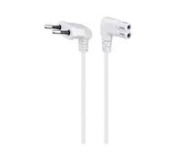 Ewent Cable de Alimentación EC1918 Schuko IEC C7 90º 1.8m Blanco