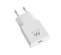 Ewent Caricatore USB C, Caricabatterie Rapido GaN Fast USB-C PD 20W, Slim Design Ultrasottile, Alimentatore per Smartphone, iPhone di nuova generazione, iPad, Tablet, Airpods, Auricolari, Bianco