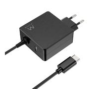 Ewent Caricatore a muro USB Tipo C 65W con cavo da 1.5 metri,Presa aggiuntiva USB-A per Smartphone,Caricatore Per MacBook/Pro da 13" in su e MacBook Air dal 2018,iPad Pro,Laptop, HP, Lenovo