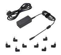 Ewent Caricatore Universale 45W per PC Portatile, Alimentatore Notebook a 8 Connettori (NO USB-C) per Samsung, Acer, HP, ASUS, Toshiba, Protezione OTP/OVP/OCP/OLP, Cavo DC 1.5mt - Cavo AC 1.5mt