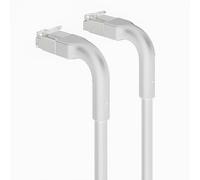 Ewent Cavo di Rete Ethernet Cat.6A Slim 0,2m, Patch Cable U/FTP RJ45 Maschio/Maschio, 100% Rame, 32AWG, Alta Velocità 10 Gbit/s, Guaina PVC Flessibile, Cavo Internet Ultra Veloce Bianco