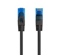 Ewent Cavo di Rete, Patch Cat 5e U/UTP, AWG 26/7, 2 Connettori RJ45, 2m, Nero