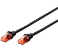 Ewent Cavo di Rete Patch Cat 6 U/UTP, AWG 24/7, 2 Connettori RJ45, 0,5m, NERO (IM1002)