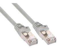 Ewent Cavo di Rete Patch Schermato, Cat 5F U/UTP, AWG 26/7, 2 Connettori RJ45, 3m, Grigio
