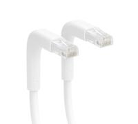 Ewent Cavo Ethernet 3m Slim Cat.6A U/UTP - Patch RJ45 Maschio/Maschio, Rame Puro 100%, 32 AWG, Copriconnettore Flessibile, Guaina PVC Bianca, Cavo di Rete Slim Per Connessione Internet Ultraveloce