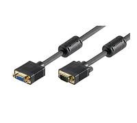 EWENT Cavo prolunga VGA/SVGA FullHD, Cavo VGA/SVGA M/F con ferriti, 10m