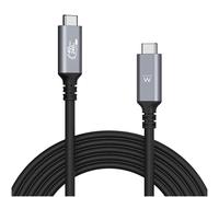 EWENT Cavo USB C USB4 Gen 3x2 1m Nero con 40 Gbit/s e 7680x4320
