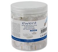 EWENT CONNETTORE PLUG RETE MODULARE RJ45 CAT.6 U/UTP (CONF. 100PZ) (IM1206)**PUOI PAGARE ANCHE ALLA CONSEGNA!!!**
