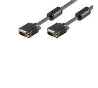 Ewent Cavo SVGA/VGA EW-110107-020-N-P con Ferrite Maschio/Maschio 1,8 m Nero