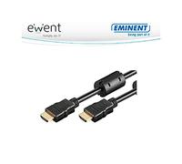 Ewent EW-130109-150-N-P Cavo HDMI 1.4 con Ethernet e Ferriti A/A, Maschio-Maschio, Supporta 3D Fino a 1920x1080p, 15 Metri