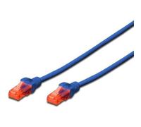 Ewent EW-6U-020B Cavo di Rete Patch CAT 6 U/UTP, AWG 24/7, 2 Connettori RJ45, 2m, Blu