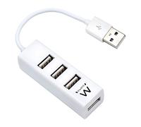 Ewent Mini-Hub 4 Porte USB 2.0 Bianco