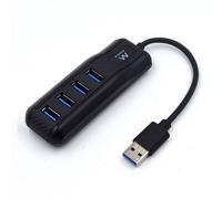 Ewent EW1138 hub di interfaccia USB 3.2 Gen 1 (3.1 Gen 1) Type-A 5000 Mbit/s Nero