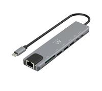 EWENT DOCKING MULTIPUERTO USB-C, 8 en 1, HDMI 4K