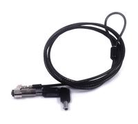 Ewent Lucchetto per Laptop con Chiave NanoSaver, Cavo di Sicurezza per Laptop Tablet e Smartphone con Nano Slot, Tecnologia di Blocco Cleat & Cavo in Acciaio al Carbonio antitaglio, Cavo 1.8 Metri