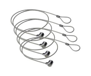 Ewent EW1242 Cavo di Sicurezza in Acciaio con Lucchetto per PC Portatile, 2 Chiavi in Dotazione, Cavo 1.5 metri (Confezione da 4)