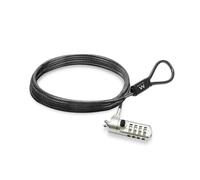 Ewent Cavo di Sicurezza con Serratura a Combinazione, Cavo di Sicurezza per Notebook, Laptop, PC, Proiettori, Cavo di Sicurezza a Combinazione in Acciaio Resistente con Slot Wedge,Cavo lungo 1,5 Metri