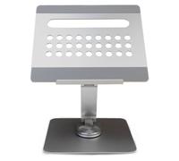 Ewent Supporto per Laptop da Scrivania in Lega di Alluminio, Supporto PC Docking Station 7 in 1 con cavo USB-C, Rialzo per Laptop Ergonomico Regolabile in Altezza con Rotazione 360°, Base Antiscivolo