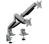 Ewent EW1528 Supporto da scrivania per doppio monitor fino a 35" VESA 100x100 Max. 20 Kg Argento