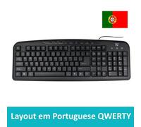 Ewent EW3195 tastiera Casa USB QWERTZ Portoghese Nero