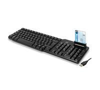 Ewent EW3251 Tastiera USB Italiana con Lettore di Smart Card CRS, CNS, CIE, colo