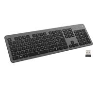 Ewent EW3296 tastiera Universale Wireless a RF + USB QWERTY Spagnolo Nero, Grigio
