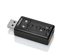 Ewent EW3762 Scheda Audio Esterna USB 2.0 a 3.5mm, Audio Virtual 7.1 Adattatore Audio per Windows, Ingresso Microfono e Uscita Cuffie/Speaker