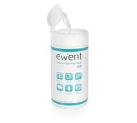 Ewent EW5612 (100 pezzi) Salviette umidificate per la pulizia di occhiali, Schermi LCD per computer, laptop, iPhone, iPad, Tablet, formula antistatica e antibatterica