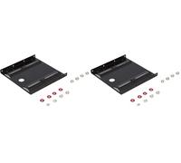 Ewent EW7001 Staffa con Adattatore HHD/SSD per Hard Disk da 2,5", Alloggiamento da 3,5", 8 viti incluse, Nero [Italia] (Confezione da 2)