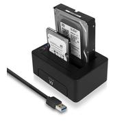Dock station Ewent EW7014 doppia USB 3.1 da 2,5"-3,5".
