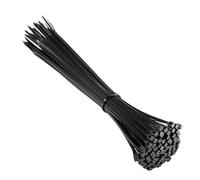 Ewent Fascette Plastica per Cablaggio, 100 Pezzi Fascette Elettricista Nylon Cavi Stringicavo 200 x 2,5 mm,Fascette Elettricista,per Uso Interno ed Esterno,Gestione dei Cavi Elettrici,Fermacavo, Nero