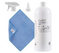 Ewent Kit di Pulizia per Schermi, Smartphone, iPad/Tablet, Occhiali, Lettori eBook, Monitor, Touchscreen e TV, 1000 ml Detergente Spray + Panno in Microfibra (30x30cm), Senza Striature e Senza Strisce